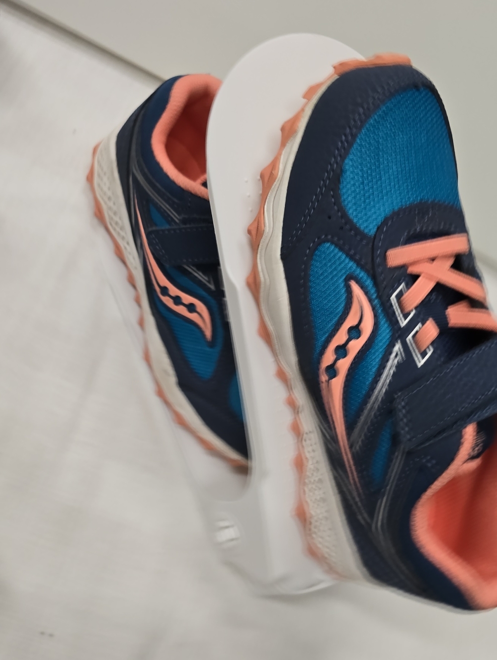 Saucony Kids Blue and Coral Trail Sneakers